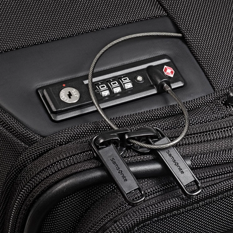 Black Samsonite Armage II Large Expandable Spinner Checked Luggage | 9506-HJQKN