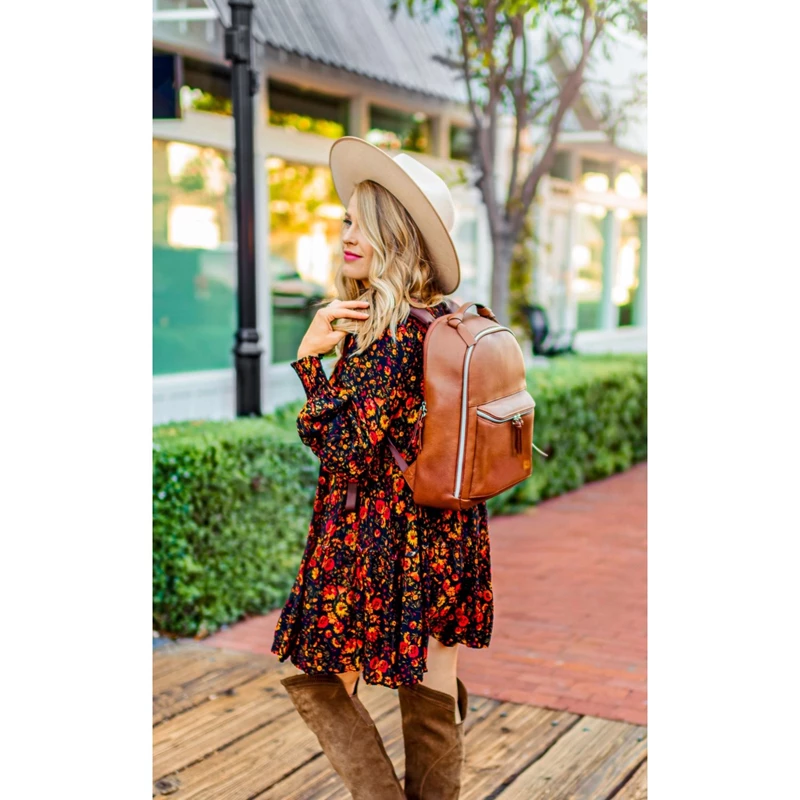 Cognac Samsonite Women's Leather Everyday Backpack Laptop Backpacks | 9840-XVNJD