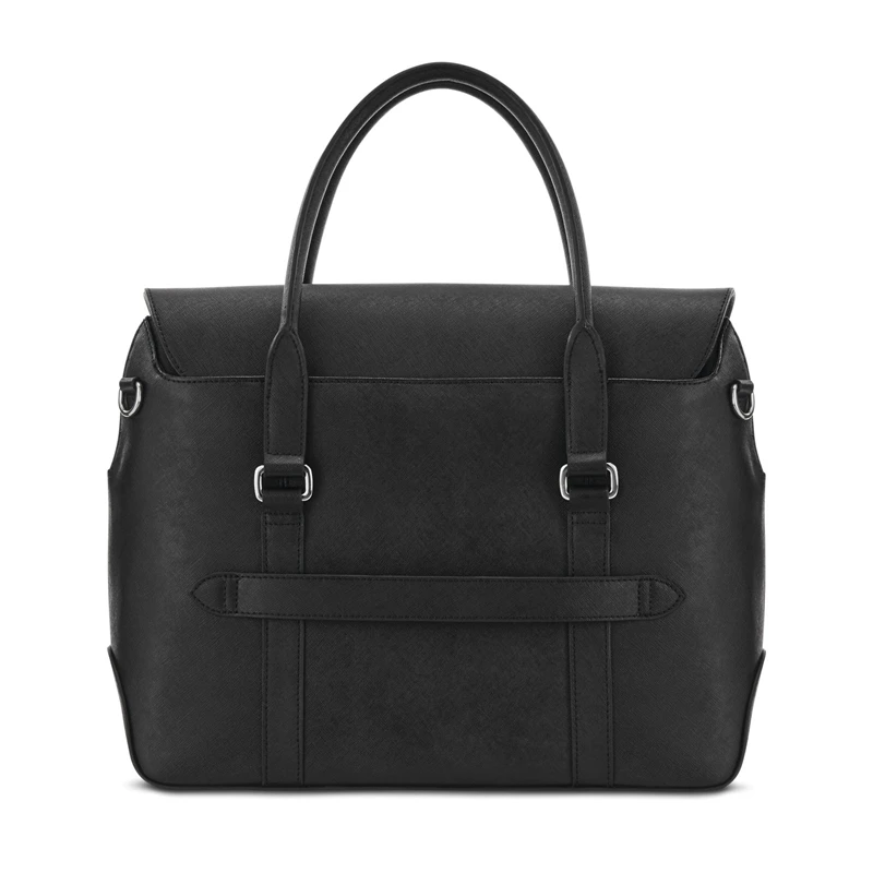 Black Samsonite Women's Executive Leather Convertible Brief Laptop Bags & Briefcases | 4690-HQKZT
