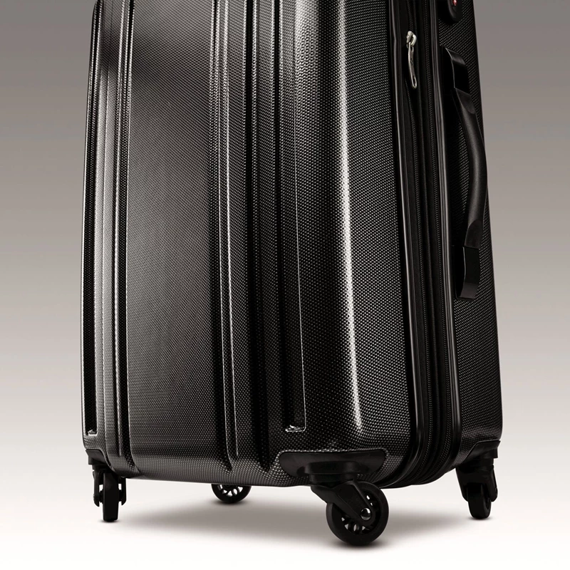 Silver Samsonite Carbon 2 Large Spinner Checked Luggage | 0763-JEVWN
