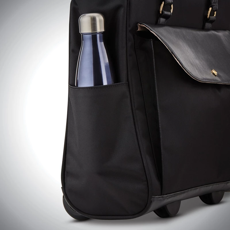 Black Samsonite Mobile Solution Upright Wheeled Carryall Wheeled Briefcases | 2681-NCFGV