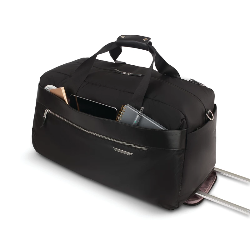 Black Samsonite Just Right Weekend Wheeled Duffel Wheeled Duffels | 1439-FEZWQ