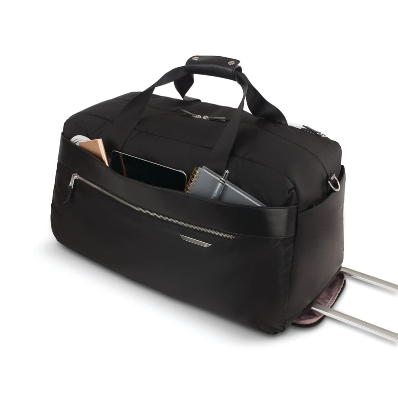 Black Samsonite Just Right Weekend Wheeled Duffel Softside Luggage | 9520-NELWY