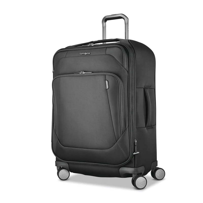 Black Samsonite Theorym Medium Spinner Checked Luggage | 1425-RYSUZ