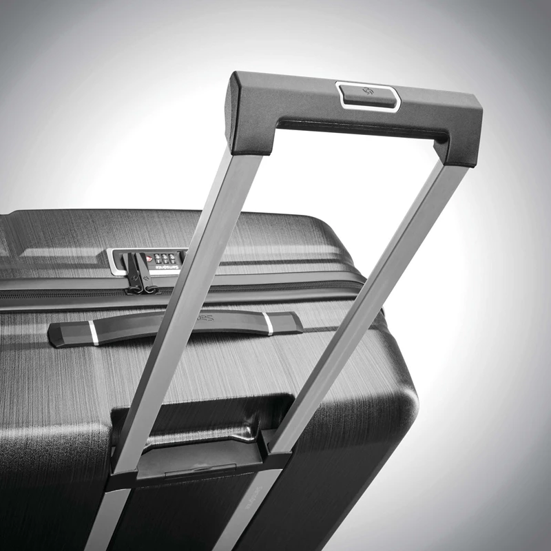 Black Samsonite Novaire Large Spinner Checked Luggage | 0148-FBZDE