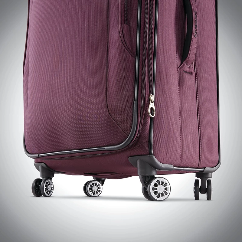 Plum Samsonite Ascella X Large Spinner Checked Luggage | 0581-YRDHK