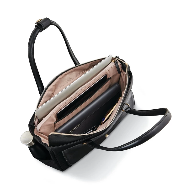 Black Samsonite Mobile Solution Upright Wheeled Carryall Wheeled Briefcases | 2681-NCFGV