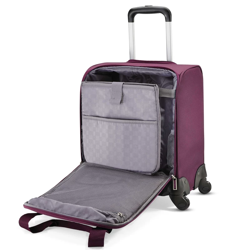 Light Beige / Grey Samsonite Spinner Underseater with USB Port Underseat Luggage | 7586-TWOGL