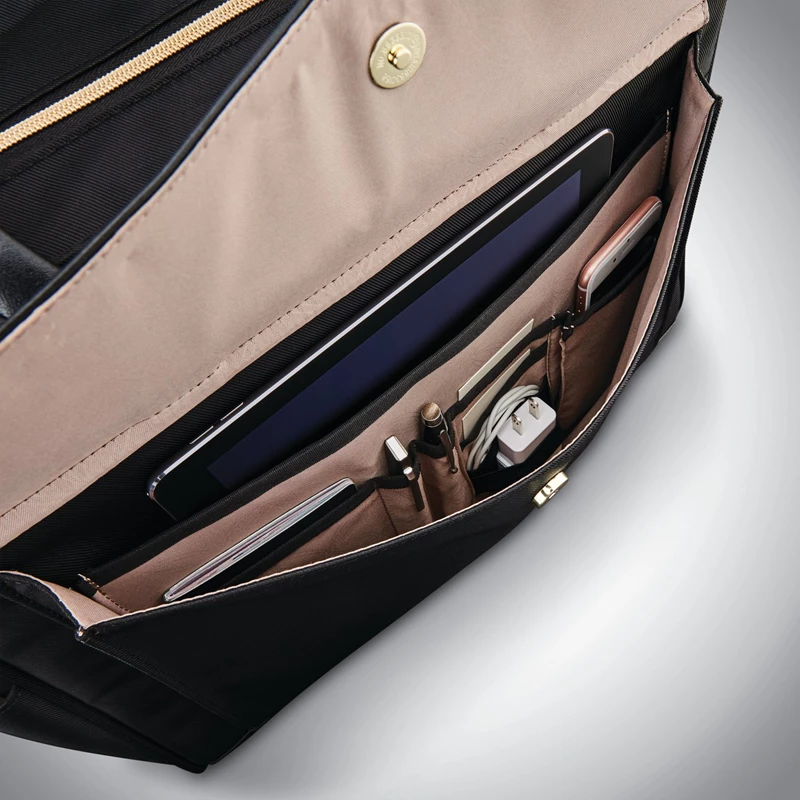 Black Samsonite Mobile Solution Upright Wheeled Carryall Wheeled Briefcases | 2681-NCFGV