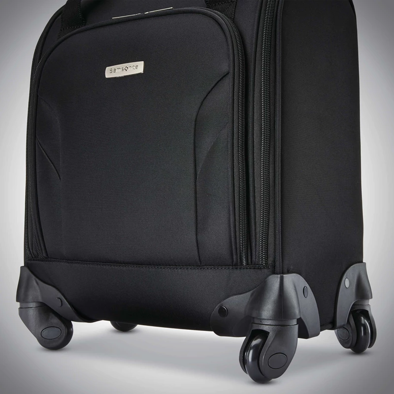 Black / White / Black Samsonite Spinner Underseater with USB Port Underseat Luggage | 7152-YTKVM