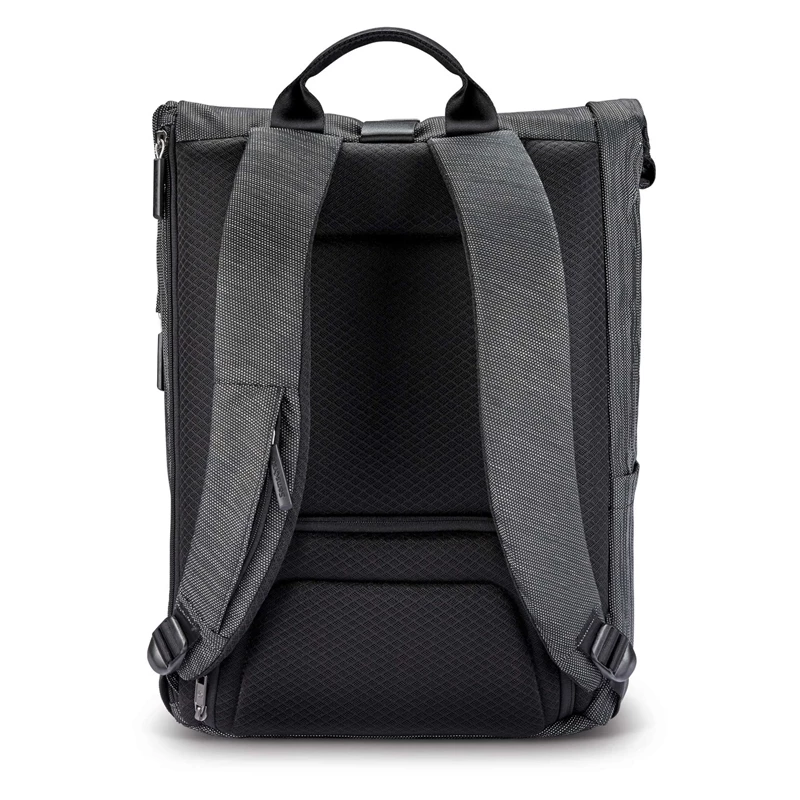 Black/Silver Samsonite SXK Rolltop Backpack Laptop Backpacks | 3410-GWNMC