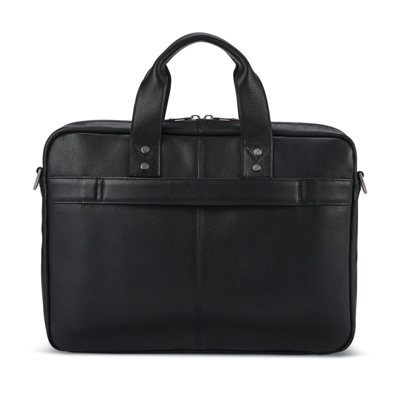 Black Samsonite Classic Leather Slim Brief Business Bags | 9426-OMTQX
