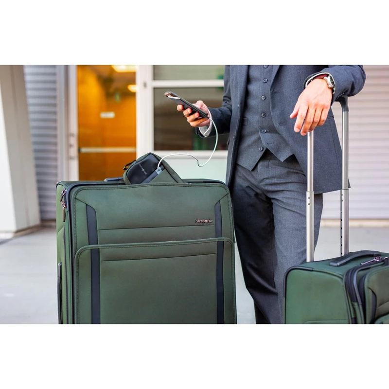 Black Samsonite Armage II Large Expandable Spinner Checked Luggage | 9506-HJQKN