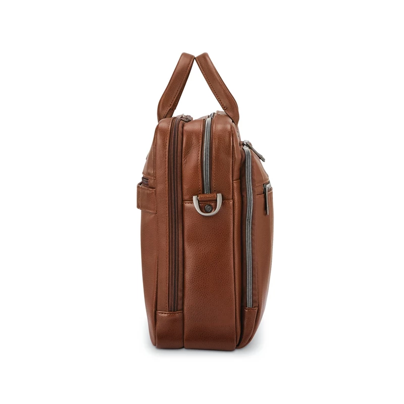 Cognac Samsonite Classic Leather Toploader Laptop Bags & Briefcases | 5129-MQDVZ