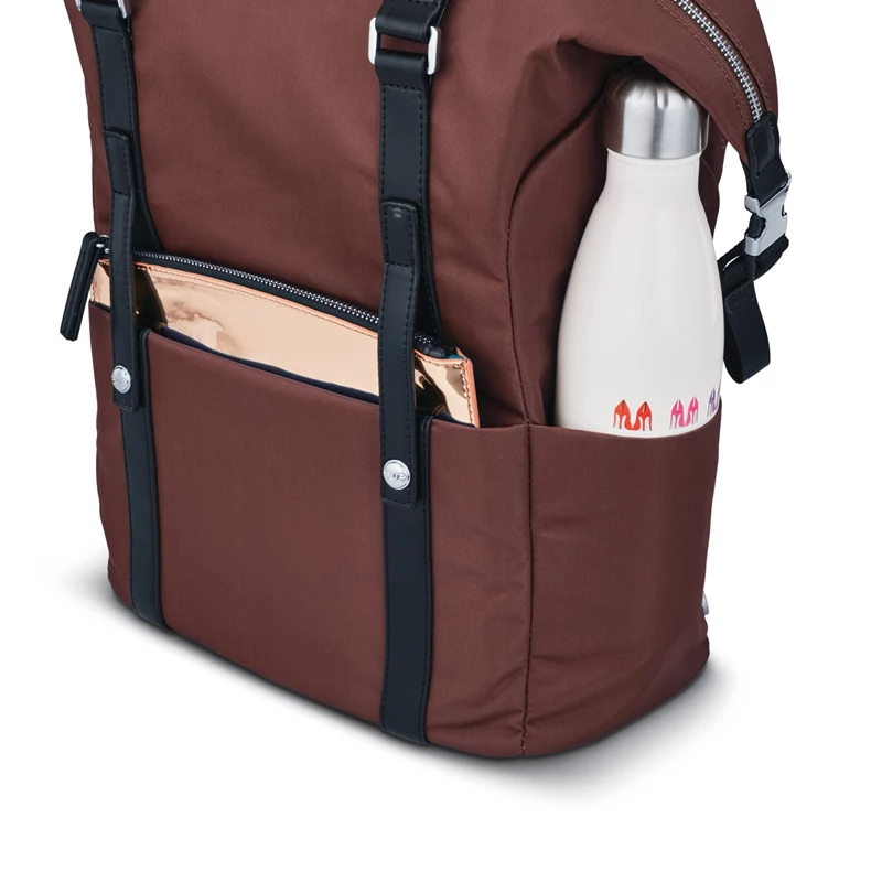 Chocolate Plum/Rose Gold Mirror Samsonite Samsonite & Sarah Jessica Parker: The Carried Away Convertible Laptop Backpacks | 8239-VOTLZ