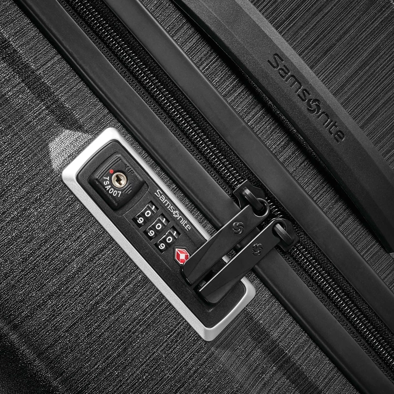 Black Samsonite Novaire Large Spinner Checked Luggage | 0148-FBZDE