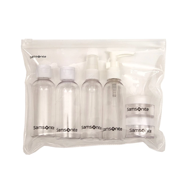 Clear Samsonite 6pc Travel Bottle Set Packing Organization | 8571-LNDPI