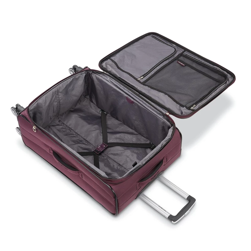 Plum Samsonite Ascella X Large Spinner Checked Luggage | 0581-YRDHK