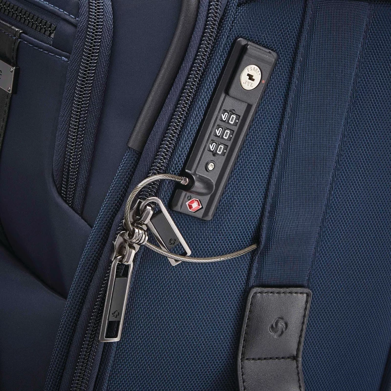 Navy/Gunmetal Samsonite NuRoad Carry-On Spinner Softside Luggage | 6982-EULPQ