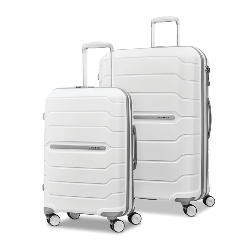White Samsonite Freeform 2 Piece Set Spinner Luggage | 9182-RMJUW