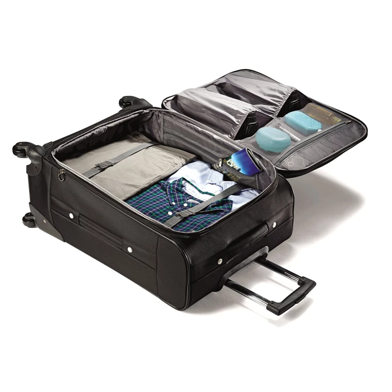 Black Samsonite Bartlett Carry-On Spinner Spinner Luggage | 7048-MBQKV