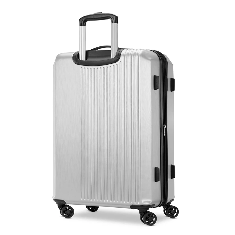 Aluminum Silver Samsonite Alliance SE Large Spinner Checked Luggage | 0418-EWIDQ
