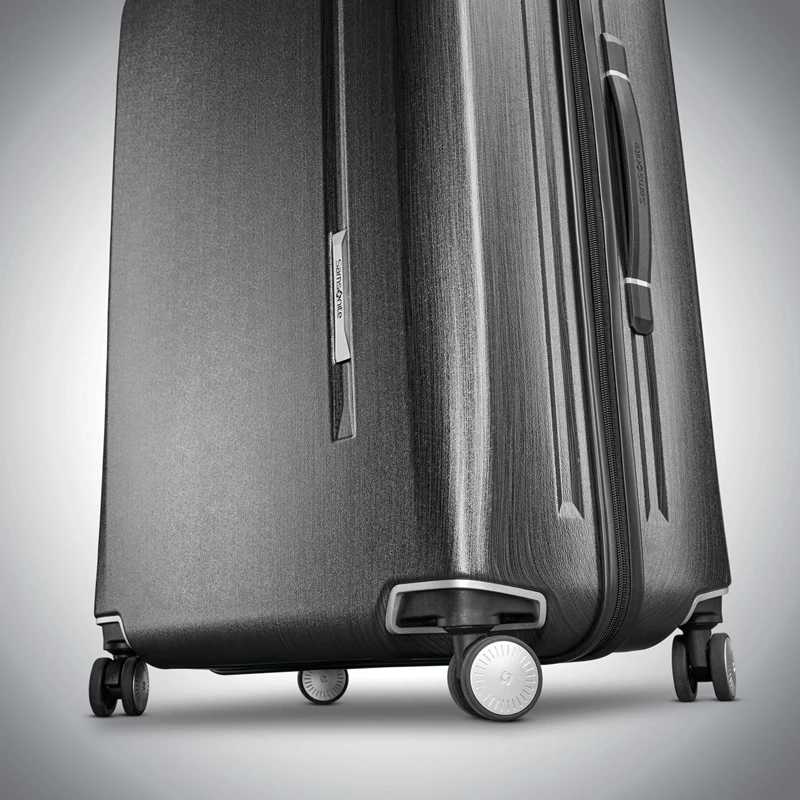 Black Samsonite Novaire Large Spinner Checked Luggage | 0148-FBZDE