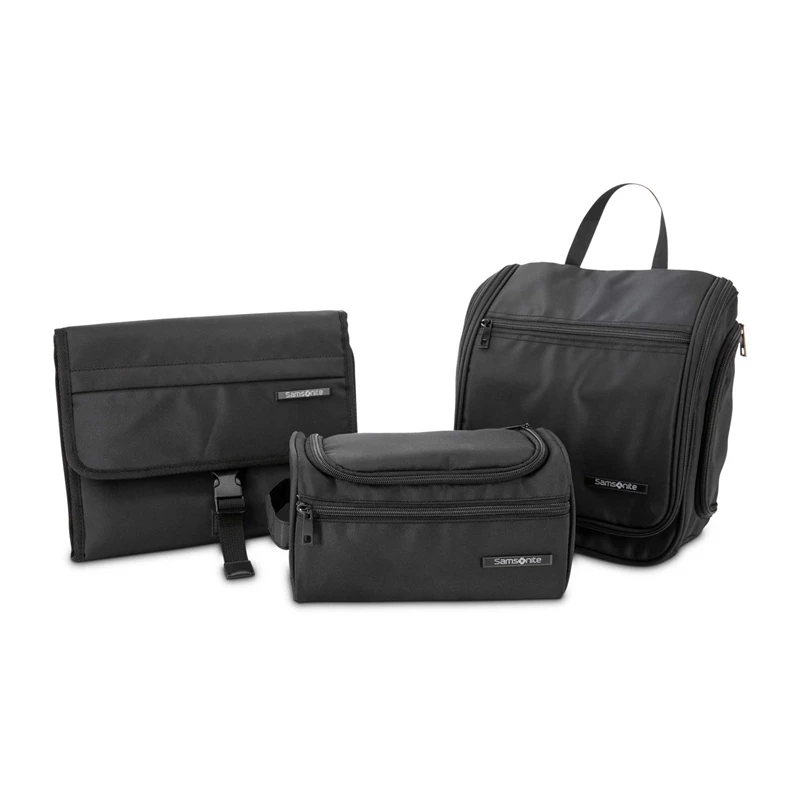 Black Samsonite Top Zip Travel Kit Toiletry & Cosmetic Kits | 1623-PYMVK