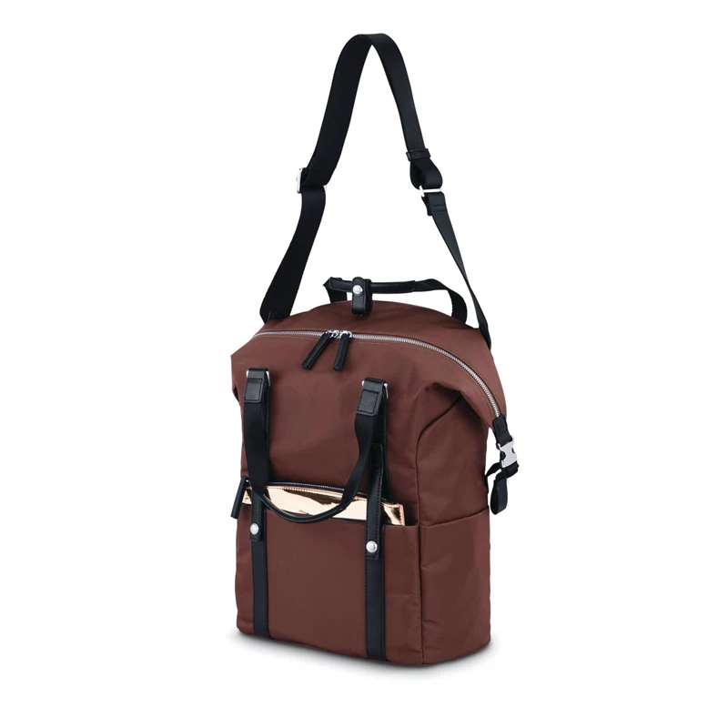 Chocolate Plum/Rose Gold Mirror Samsonite Samsonite & Sarah Jessica Parker: The Carried Away Convertible Laptop Backpacks | 8239-VOTLZ