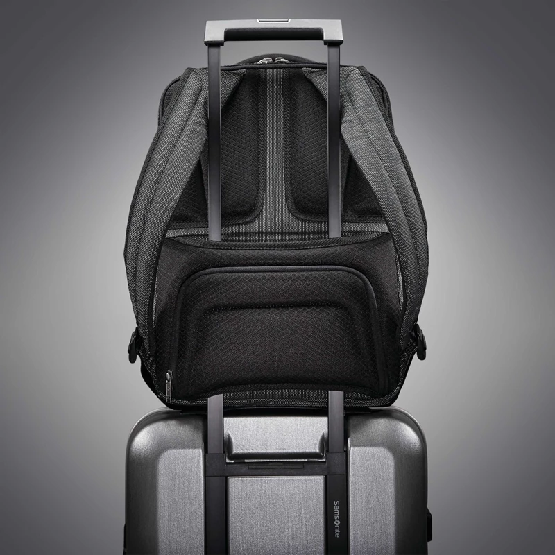 Black/Silver Samsonite SXK Slim Backpack Laptop Backpacks | 5914-UXVZN