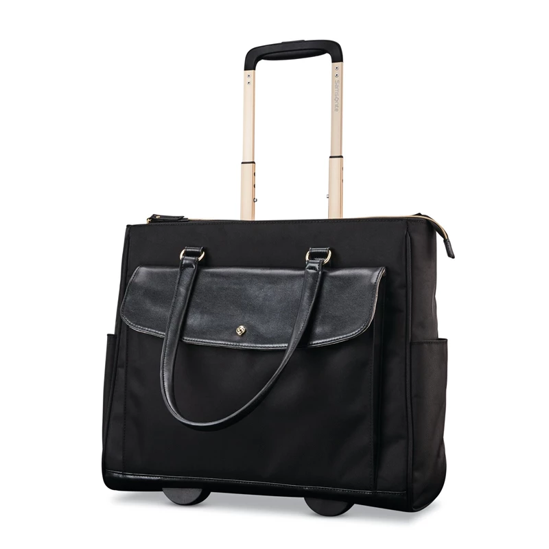 Black Samsonite Mobile Solution Upright Wheeled Carryall Wheeled Briefcases | 2681-NCFGV
