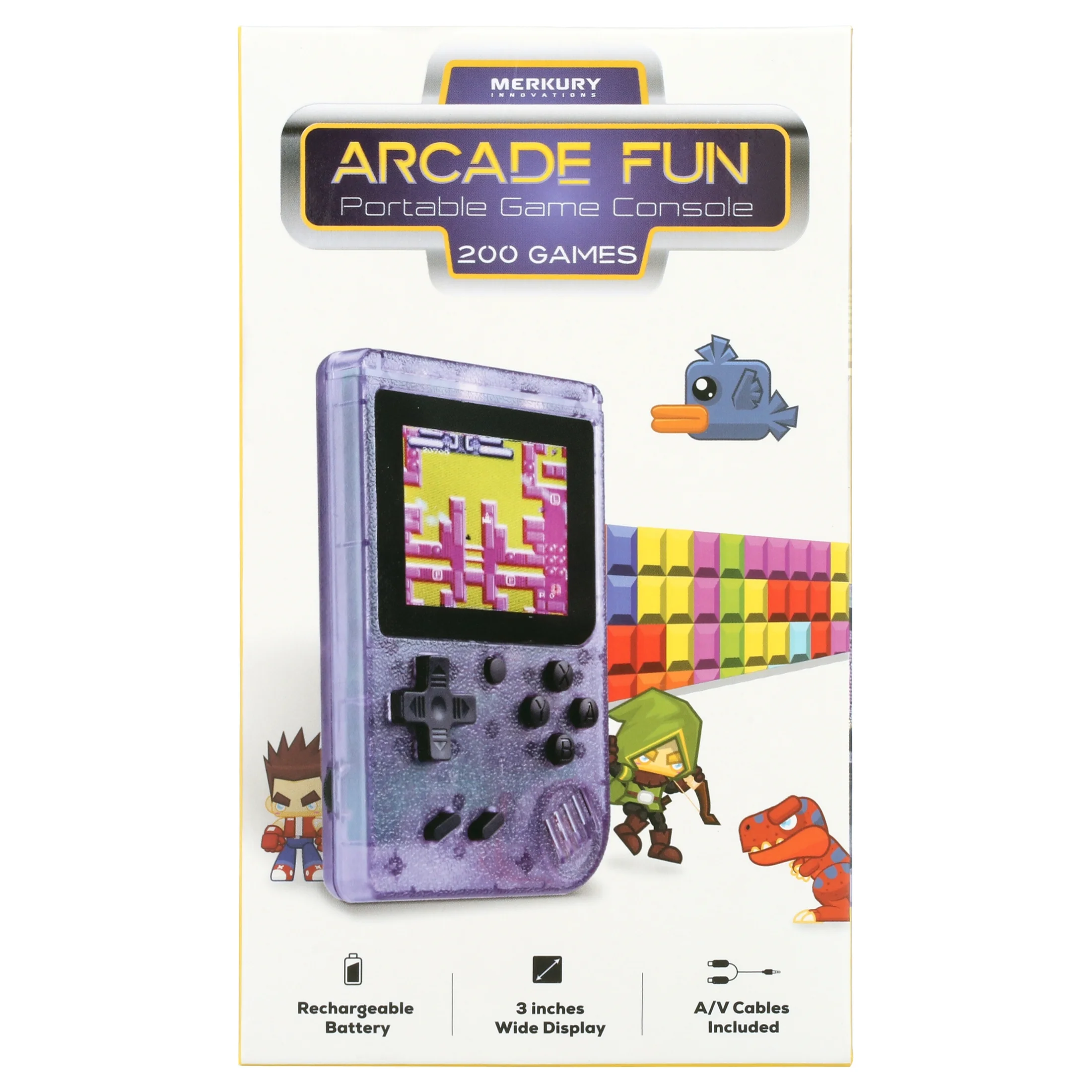 Merkury Innovations Portable Handheld Video Game Console with 200 Classic Games - Game Consoles