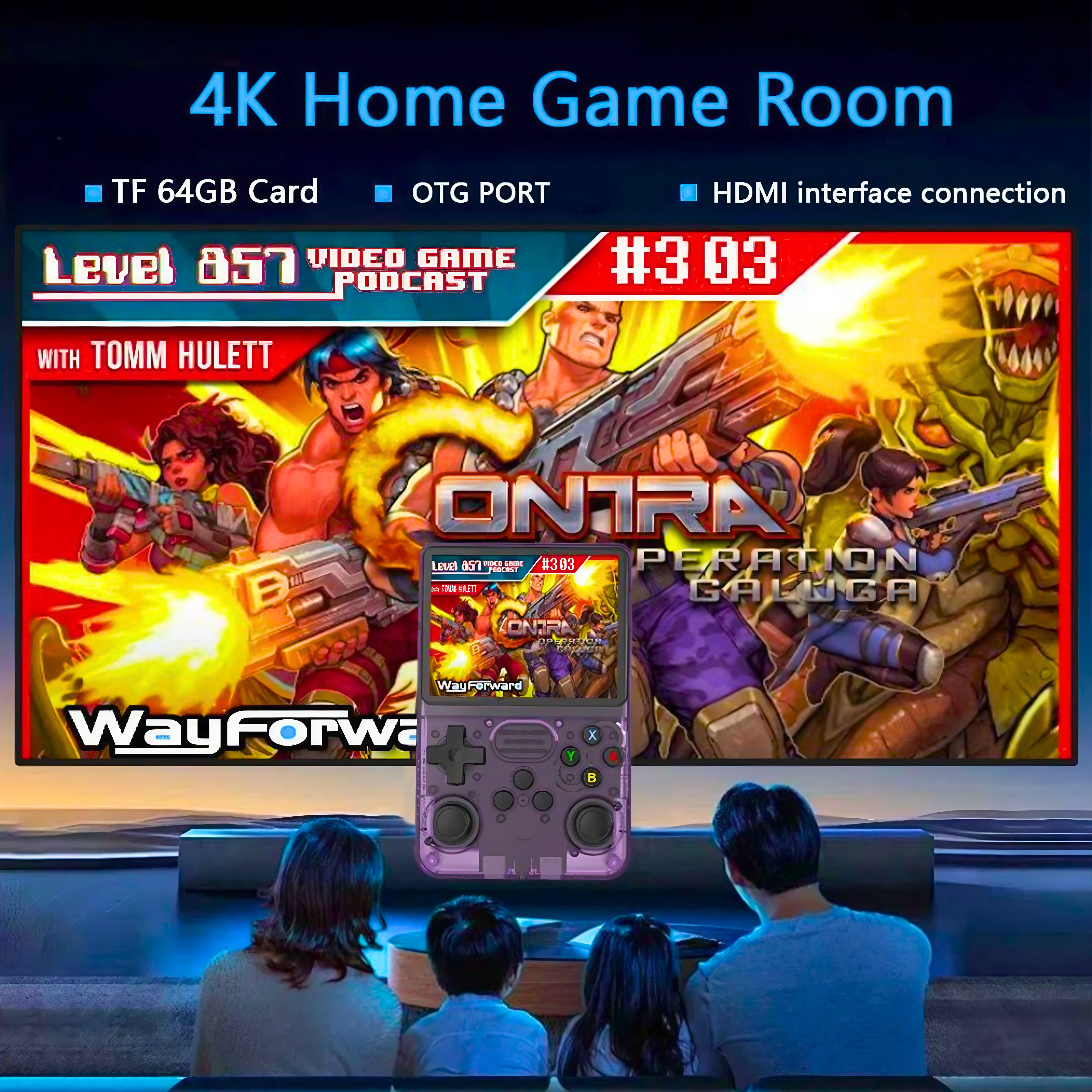 R36MAX Retro Handheld Game Console, 4.0 Inch IPS HD Screen Retro Gaming Console, Linux System, 20＋Mainstream Emulator Games Retro Game Console, 4000mAh Battery, Built-in 64G TF Card, Black - Game Consoles