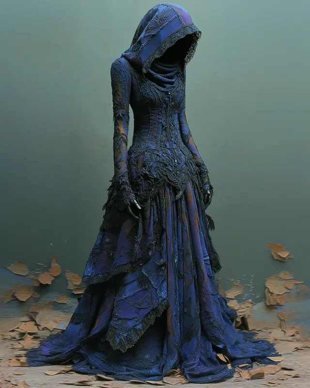 Halloween a tema gradiente pizzo patchwork ricamato abito b030