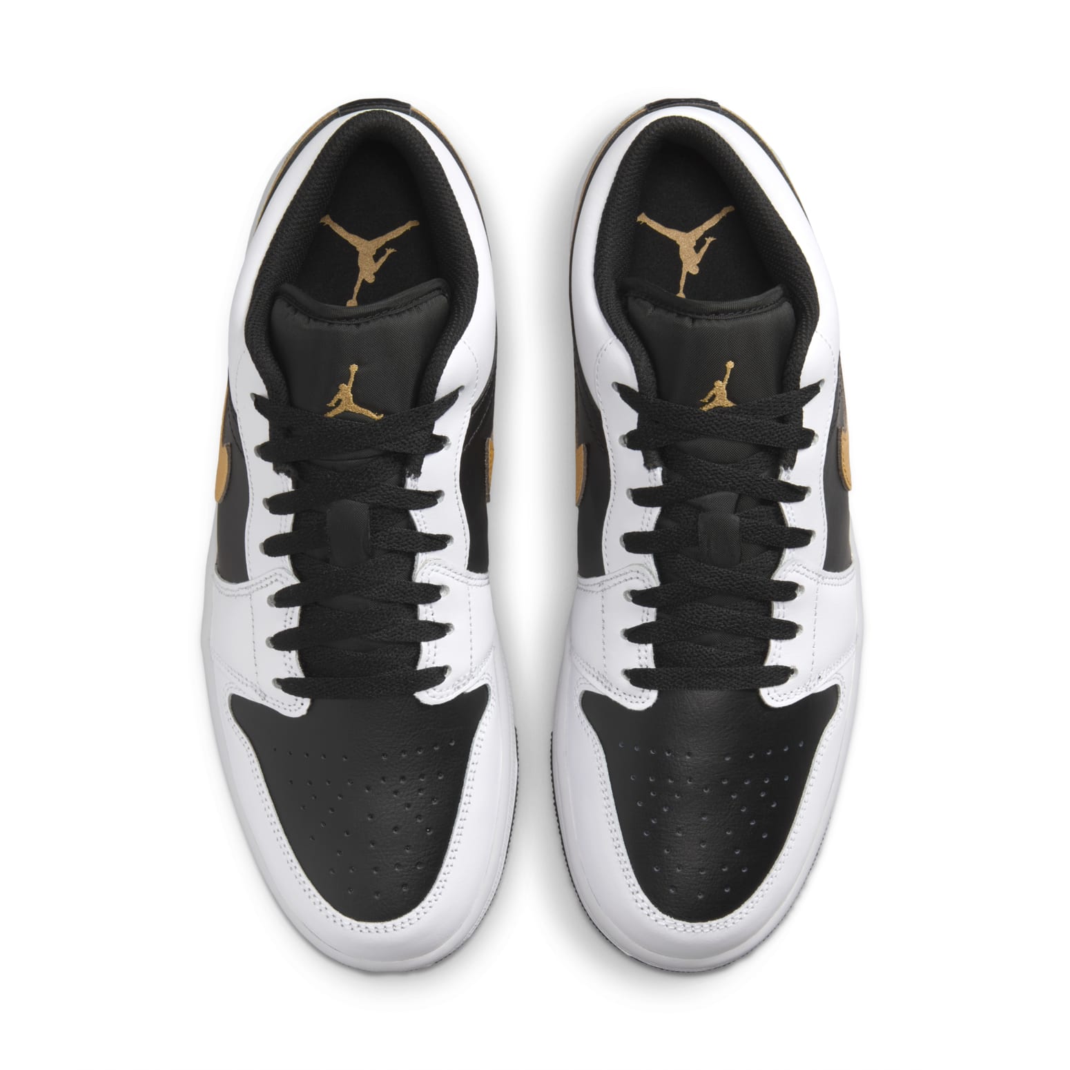 Air Jordan 1 Low  White Black Metallic Gold Swoosh - Air Jordan 1 Low  White Black Metallic Gold Swoosh - Jordan 1s - AIR Jordan 1