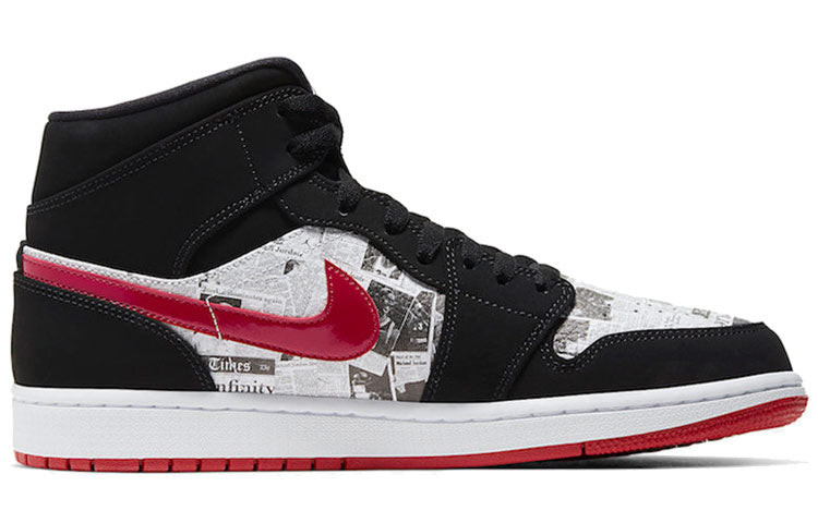 Air Jordan 1 Mid SE  Newspaper Air Times - Air Jordan 1 Mid SE  Newspaper Air Times - Jordan 1s - AIR Jordan 1