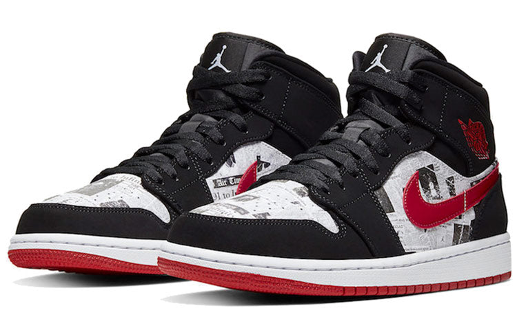 Air Jordan 1 Mid SE  Newspaper Air Times - Air Jordan 1 Mid SE  Newspaper Air Times - Jordan 1s - AIR Jordan 1