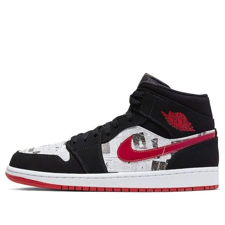 Air Jordan 1 Mid SE  Newspaper Air Times - Air Jordan 1 Mid SE  Newspaper Air Times - Jordan 1s - AIR Jordan 1