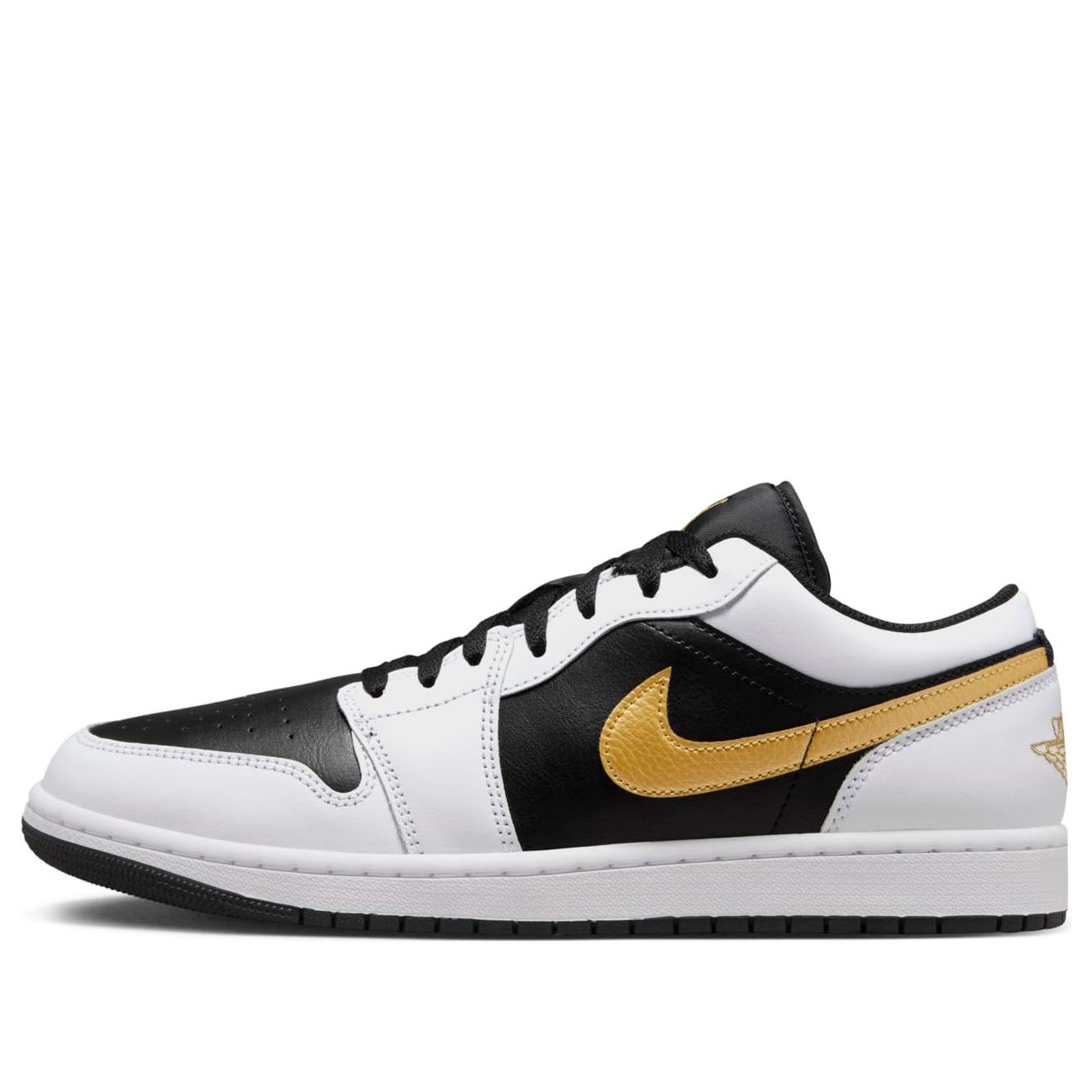 Air Jordan 1 Low  White Black Metallic Gold Swoosh - Air Jordan 1 Low  White Black Metallic Gold Swoosh - Jordan 1s - AIR Jordan 1