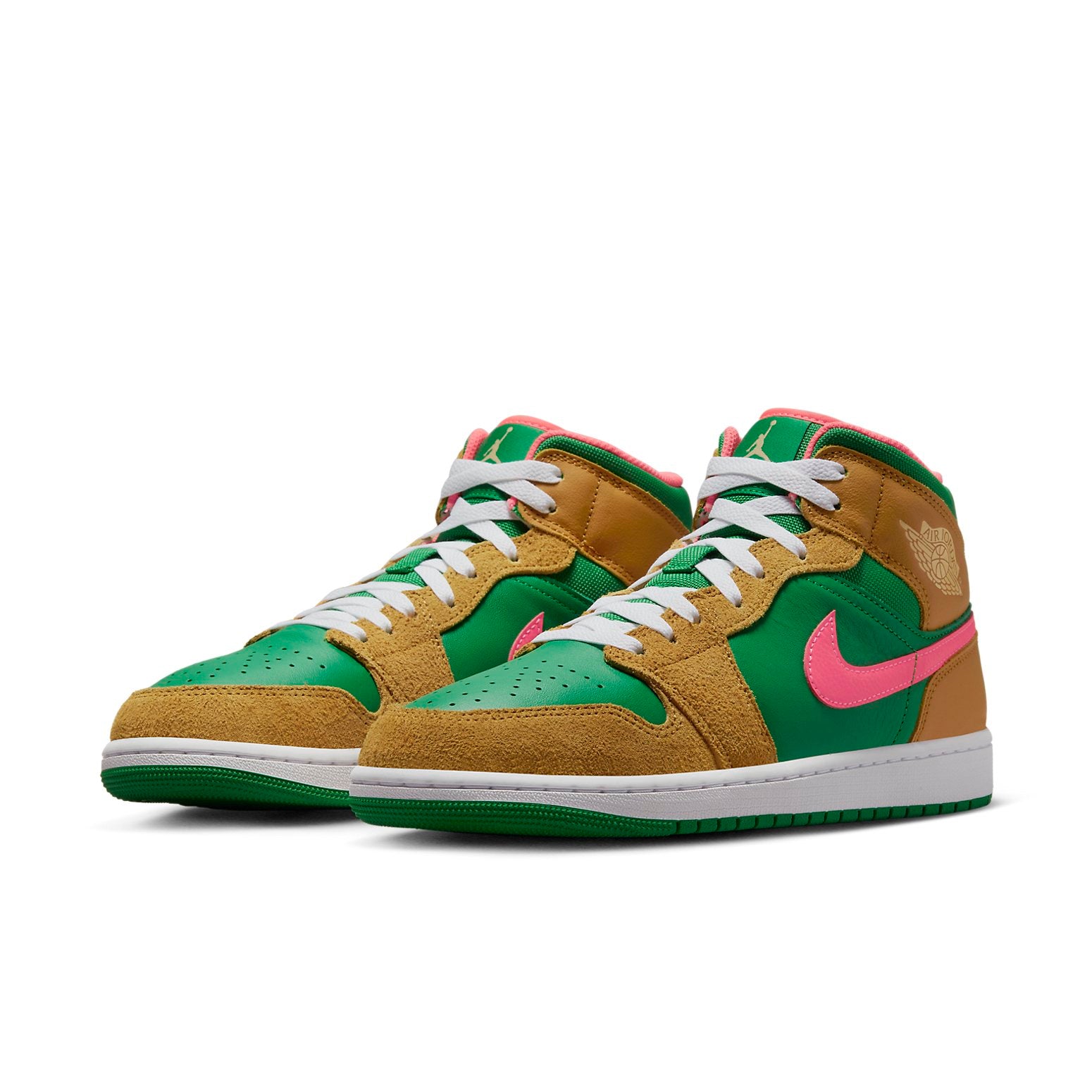 Jordan Air Jordan 1 Mid Wheat Watermelon - Jordan Air Jordan 1 Mid Wheat Watermelon - Jordan 1s - AIR Jordan 1