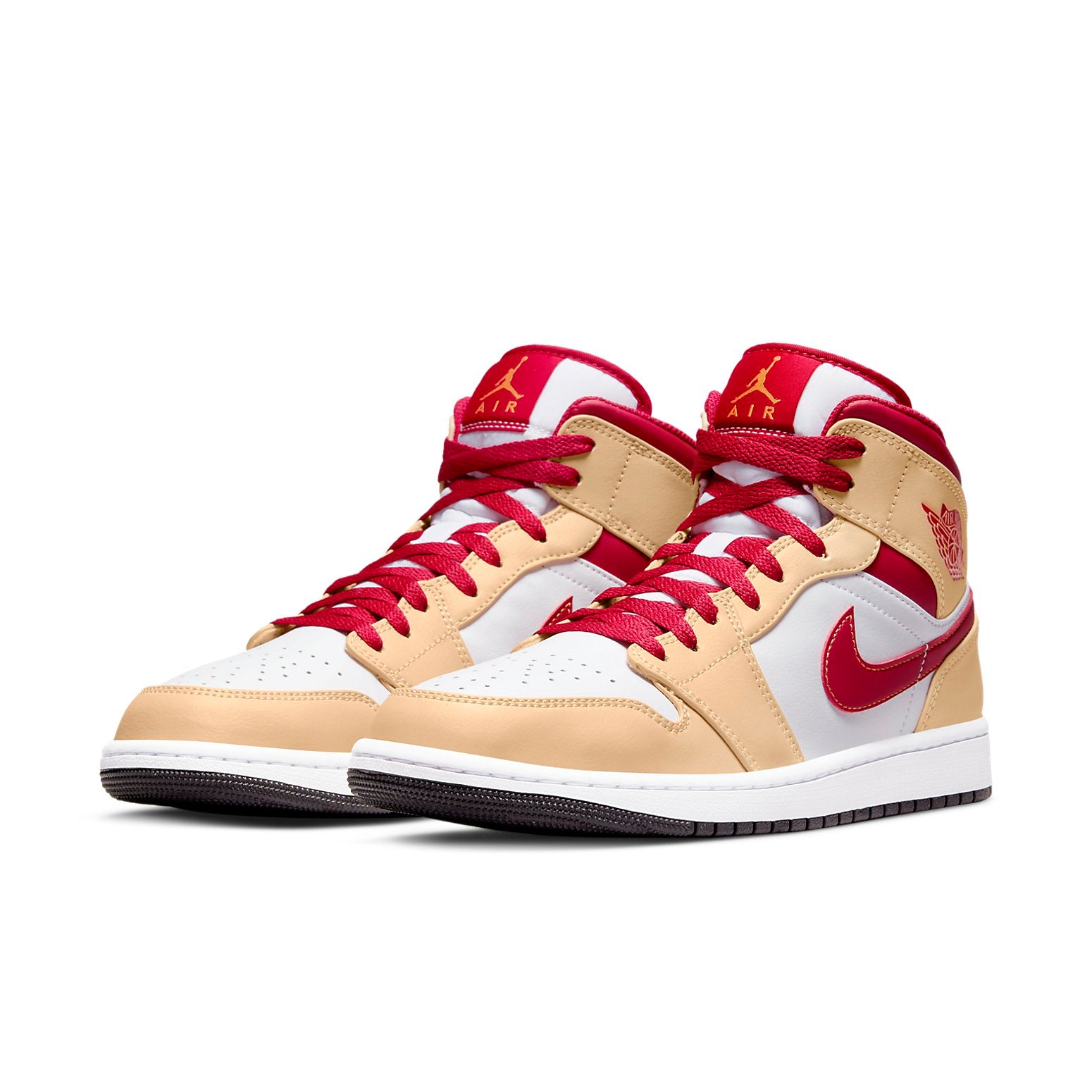 Air Jordan 1 Mid  Light Curry Cardinal Red - Air Jordan 1 Mid  Light Curry Cardinal Red - Jordan 1s - AIR Jordan 1