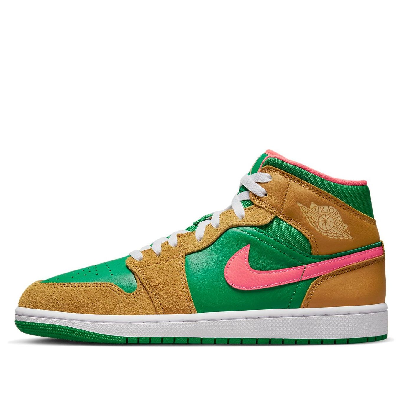 Jordan Air Jordan 1 Mid Wheat Watermelon - Jordan Air Jordan 1 Mid Wheat Watermelon - Jordan 1s - AIR Jordan 1