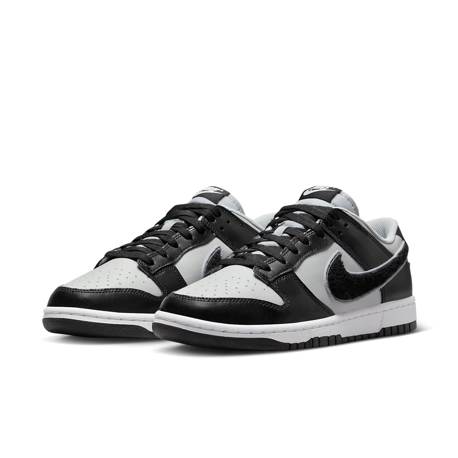 Nike Dunk Low  Chenille Swoosh - Black Grey Fog - Nike Dunk Low  Chenille Swoosh - Black Grey Fog - Jordan 1s - AIR Jordan 1