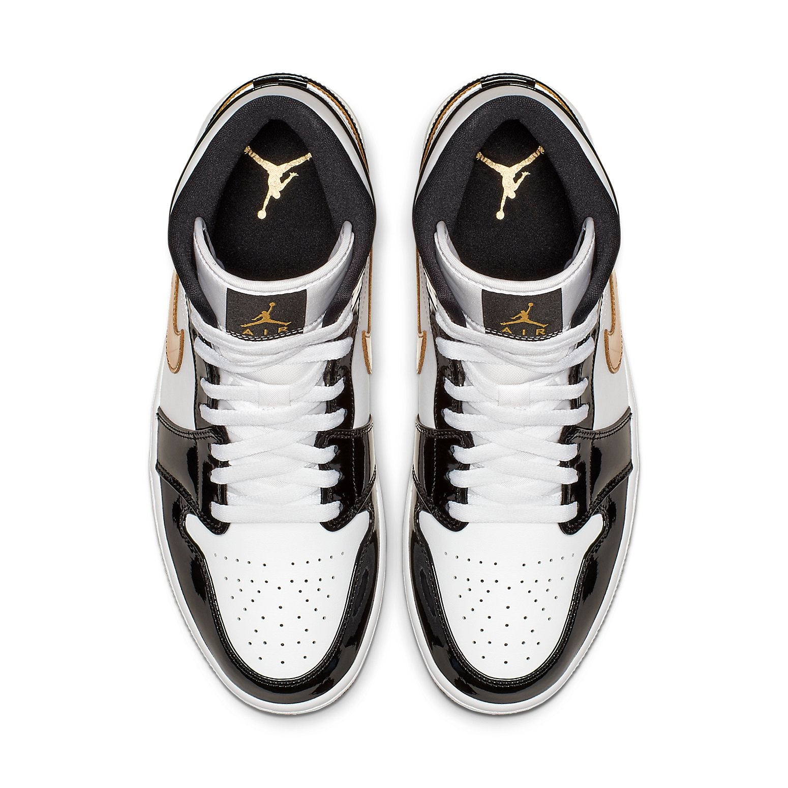 Air Jordan 1 Mid Patent  Black Gold - Air Jordan 1 Mid Patent  Black Gold - Jordan 1s - AIR Jordan 1