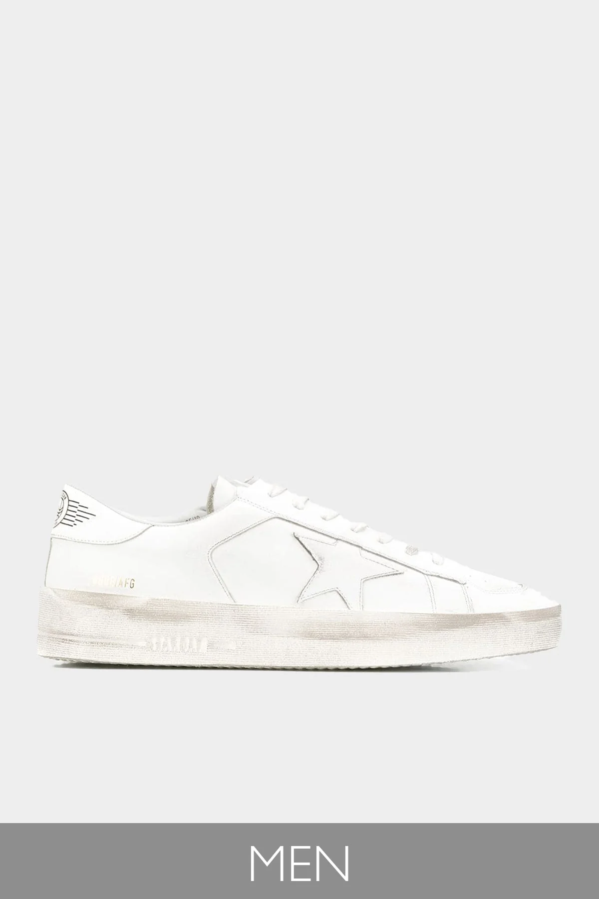 Stardan Optic White Leather Men Sneaker - Stardan Optic White Leather Men Sneaker - Jordan 1s - AIR Jordan 1