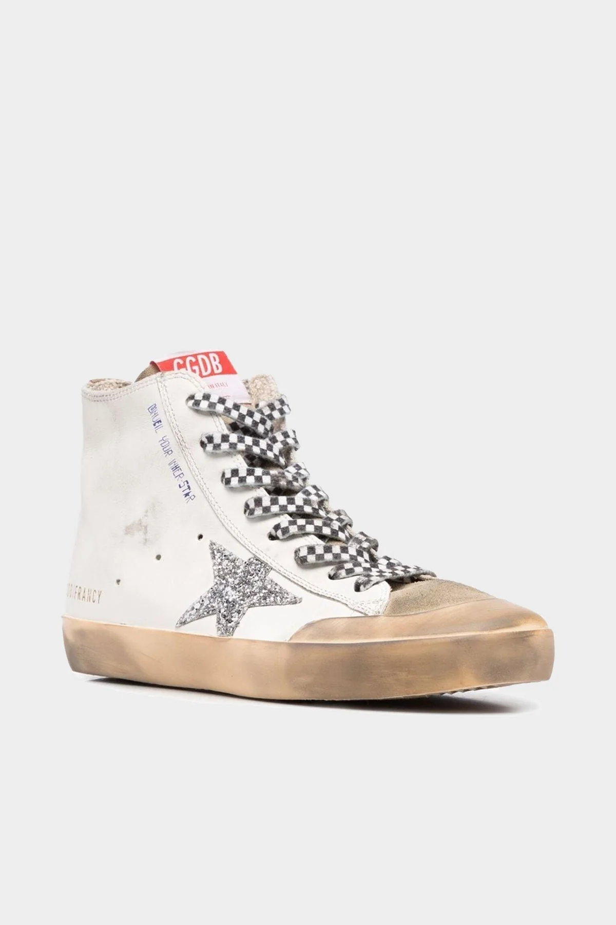 Francy Penstar Glitter Silver Star Leather Sneaker - Francy Penstar Glitter Silver Star Leather Sneaker - Jordan 1s - AIR Jordan 1