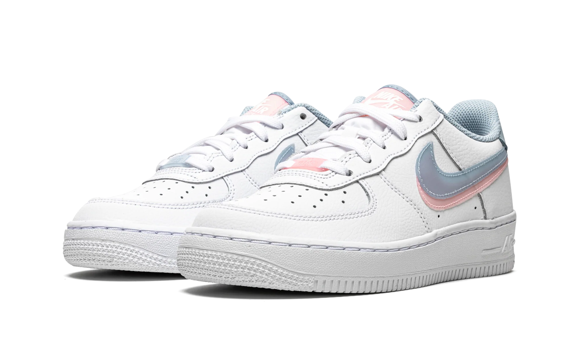 Air Force 1 LV8 GS Double Swoosh - White / Blue / Pink - Air Force 1 LV8 GS Double Swoosh - White / Blue / Pink - Jordan 1s - AIR Jordan 1