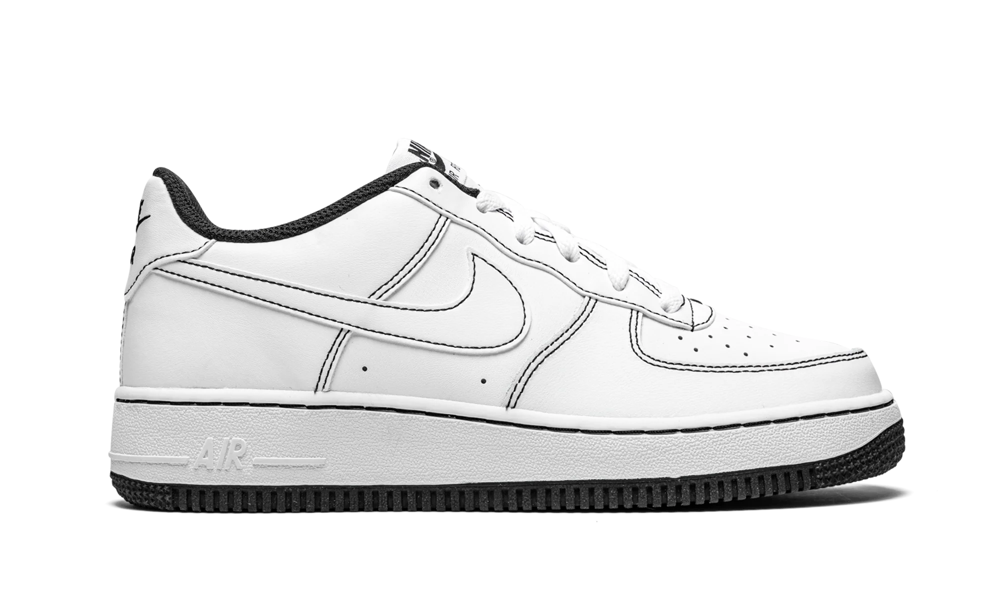 Air Force 1 Low '07 GS Contrast Stitching - White / Black - Air Force 1 Low '07 GS Contrast Stitching - White / Black - Jordan 1s - AIR Jordan 1