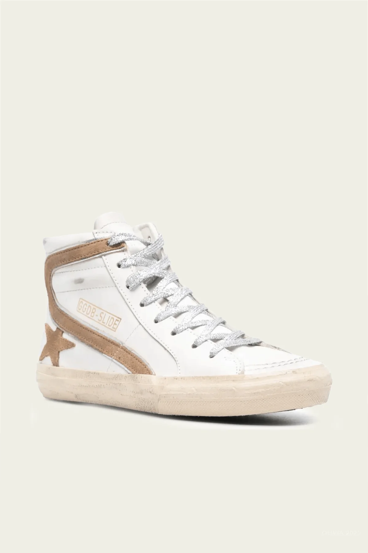 Slide White Tabacco Leather Sneaker - Slide White Tabacco Leather Sneaker - Jordan 1s - AIR Jordan 1