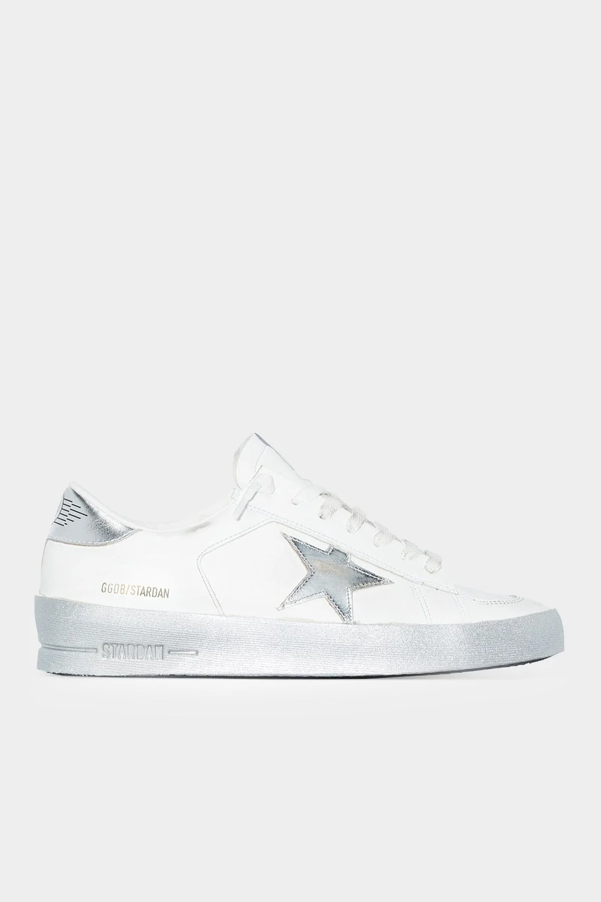 Stardan White Silver Laminated Leather Sneaker - Stardan White Silver Laminated Leather Sneaker - Jordan 1s - AIR Jordan 1